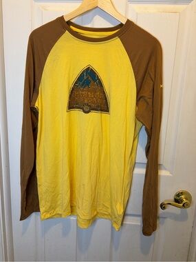 Marmot Mountain Yellow Long Sleeve Raglan Tee